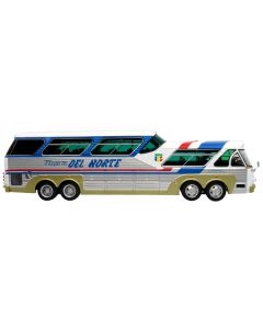 Sultana TM 44-18 SP Panoramico Coach Bus "Transportes Del Norte" White and Blue with Red Stripes and Silver Sides "The Bus & Motorcoach Collection" 1/43 Diecast Model by Iconic Replicas