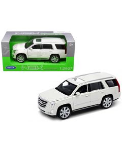 2017 Cadillac Escalade with Sunroof White 1/24-1/27 Diecast Model Car by Welly