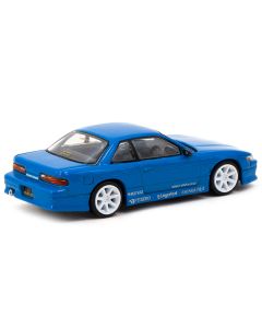 Nissan Silvia (S13) Vertex RHD (Right Hand Drive) Blue Metallic "Toyo Tires" "Global64" Series 1/64 Diecast Model by Tarmac Works