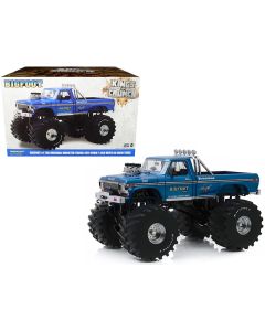 1974 Ford F-250 Ranger XLT Monster Truck with 66-Inch Tires Blue "Bigfoot #1" "Kings of Crunch" Series 1/18 Diecast Model Car by Greenlight