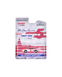 1984 Chevrolet Monte Carlo #5 Geoff Bodine "All-Star Racing (Hendrick Motorsports) First Win Tribute" White and Red with Graphics "Hobby Exclusive" Series 1/64 Diecast Model Car by Greenlight