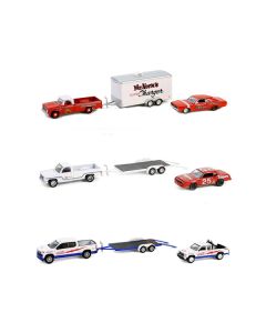 "Racing Hitch & Tow" Set of 3 pieces Series 5 1/64 Diecast Model Cars by Greenlight