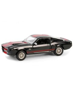 1967 Ford Mustang Eleanor Raven Black with Red Stripes (Scottsdale 2023) Barrett Jackson "Scottsdale Edition" Series 14 1/64 Diecast Model Car by Greenlight