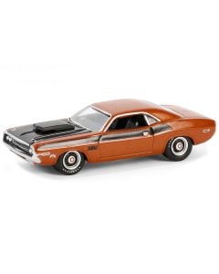 1970 Dodge Challenger T/A Burnt Orange Metallic with Black Hood and Stripes (Palm Beach 2023) Barrett Jackson "Scottsdale Edition" Series 14 1/64 Diecast Model Car by Greenlight