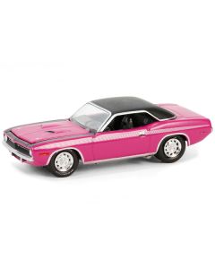 1970 Plymouth Barracuda Moulin Rouge Pink with Black Top (Las Vegas 2023) Barrett Jackson "Scottsdale Edition" Series 14 1/64 Diecast Model Car by Greenlight