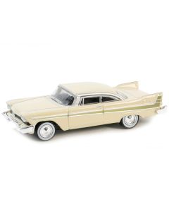 1957 Plymouth Fury Beige with Gold Metallic Stripes "Vintage Ad Cars" Series 10 1/64 Diecast Model Car by Greenlight