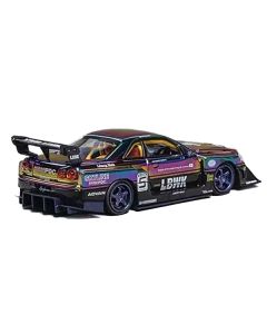 Nissan Skyline LB-ER34 "Super Silhouette" RHD (Right Hand Drive) #5 Chameleon Metallic with Extra Wheels 1/64 Diecast Model Car by CM Models