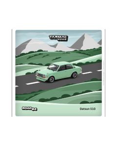 Datsun 510 Light Green "Road64" Series 1/64 Diecast Model Car by Tarmac Works