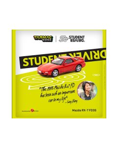 Mazda RX-7 FD3S RHD (Right Hand Drive) Red "Student Driver" "J Collection" Series 1/64 Diecast Model by Tarmac Works