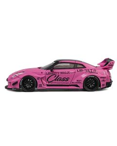 Nissan 35GT-RR "LB-Silhouette Works GT" RHD (Right Hand Drive) Pink with Black Top and Extra Wheels 1/64 Diecast Model Car by CM Models