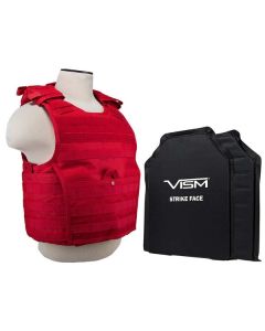 NcSTAR Vism Exp Carrier w 2 11x14in 3A SC Soft Panels Med-2XL Red