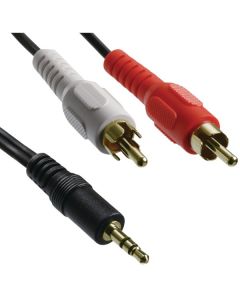 Axis 41361 Y-Adapter with 3.5mm Stereo Plug to 2 RCA Plugs, 6ft