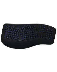 Adesso AKB-150EB Tru-Form 150 3-Color Illuminated Ergonomic Keyboard