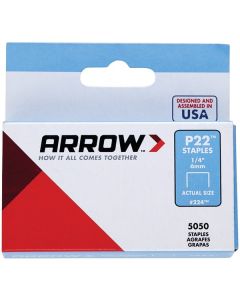 Arrow 224 P22 Plier Staples, 5,050 pack (1/4 In.)