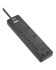 APC PH8U2 SurgeArrest Home/Office Series 8-Outlet Surge Protector with 2 USB Ports, 6-Ft. Cord