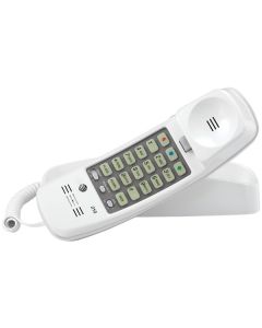 AT&T ATTML210W Corded Trimline Phone with Lighted Keypad (White)