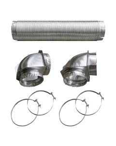 Builder's Best 110050 Semi-Rigid Dryer Vent Kit with Close Elbow