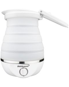 Brentwood KT-1508W .85-Quart Dual-Voltage Collapsible Travel Kettle (White)