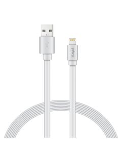 XYST XYS-L4604F Charge and Sync USB to Lightning Flat Cable, 4 Ft. (White)