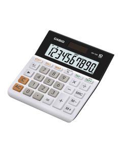 CASIO MH-10M MH-10M Wide-Display Portable Desktop Calculator, 10 Digit, Solar Power, White