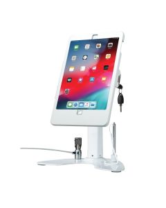 CTA Digital PAD-ASKW10 Dual Security Kiosk Stand with Locking Case and Cable for 10.2-Inch iPad (White)