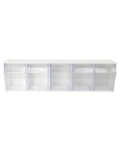 Deflecto 20503OP Interlocking Multi-Bin Storage Organizer (5 Bins)