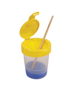 Deflecto 39515YEL Little Artist Antimicrobial Kids No-Spill Paint Cup (Yellow)