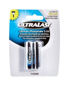 Ultralast UL14500SL-2P UL14500SL-2P 14500 Lithium Batteries for Solar Lighting, 2 pk