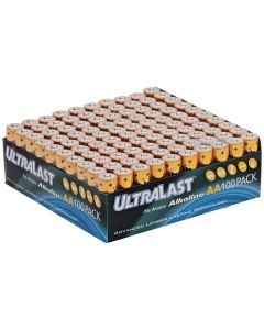 Ultralast ULA100AAB ULA100AAB Alkaline AA Batteries, 100 pk