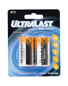 Ultralast ULA2C ULA2C C Alkaline Batteries, 2 pk