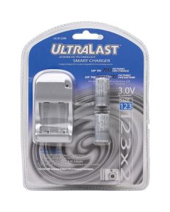 Ultralast ULCR123RK ULCR123RK Smart Charger with 2 Rechargeable CR123 Batteries