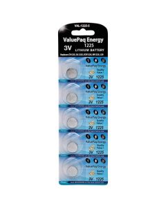 Dantona VAL-1225-5 ValuePaq Energy 1225 Lithium Coin Cell Batteries, 5 pk