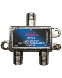 Eagle Aspen 500308 2-Way 2,600 MHz Coaxial Splitter with 1-Port Power Passing