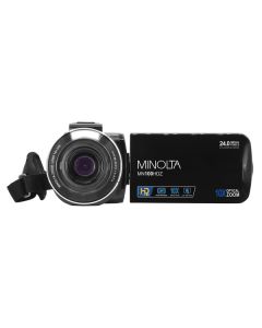 Minolta MN100HDZ-BK MN100HDZ Full HD 36x Digital Zoom Video Camcorder with Rechargeable Battery, Black