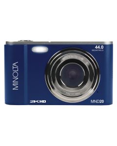 Minolta MND20-BL MND20 16x Digital Zoom 44 MP/2.7K Quad HD Digital Camera (Blue)