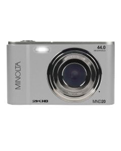 Minolta MND20-S MND20 16x Digital Zoom 44 MP/2.7K Quad HD Digital Camera (Silver)