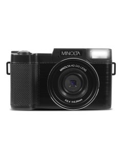 Minolta MND30-BK MND30 4x Digital Zoom 30 MP/2.7K Quad HD Digital Camera (Black)