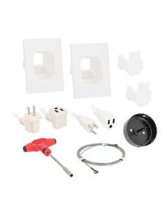 Helios HS-PWRLOC01 In-Wall Single-Outlet Relocation Kit for TV Installation, HS-PWRLOC01