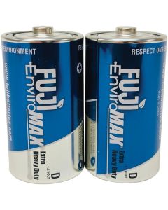 FUJI ENVIROMAX 3100BP2 EnviroMax D Extra Heavy-Duty Batteries, 2 pk