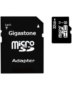 Gigastone GS-2IN1600X32GB-R Camera Plus 32-GB UHS-I U1 A1 Class 10 microSD Card with Adapter