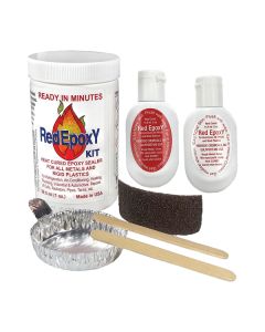 Highside Chemicals 12001 2-Part RedEpoxy Metal and Rigid-Plastic Repair Kit