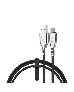 Naztech 15499 6-Ft. Titanium USB to USB-C Braided Cable (Black)