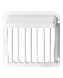 HY-Guard Exclusion DEV-6P-W 6-In. Plastic Code-Compliant White Dryer Exhaust VentGuard