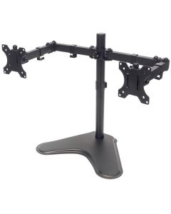 Manhattan 461559 13-Inch to 32-Inch Universal Dual-Monitor Stand with Double-Link Swing Arms