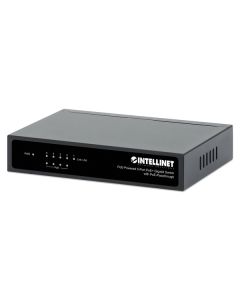 Intellinet Network Solutions 561082 68-Watt PoE-Powered 5-Port Gigabit Switch with PoE-Passthrough