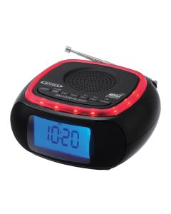 JENSEN JEP-725 Digital AM/FM Weather Band Alarm Clock Radio with NOAA Weather Alert and Red LED Alert Indicator Ring