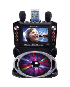 Karaoke USA GF846 Bluetooth Karaoke Machine with Synchronized LEDs