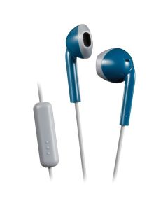 JVC HAF19MAH Retro In-Ear Wired Earbuds with Microphone (Blue)