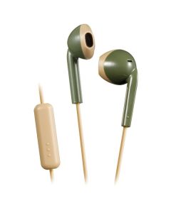 JVC HAF19MGC Retro In-Ear Wired Earbuds with Microphone (Green)