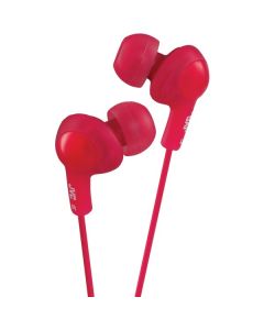 JVC HAFR6R Gumy Plus Earbuds with Remote and Microphone (Red)